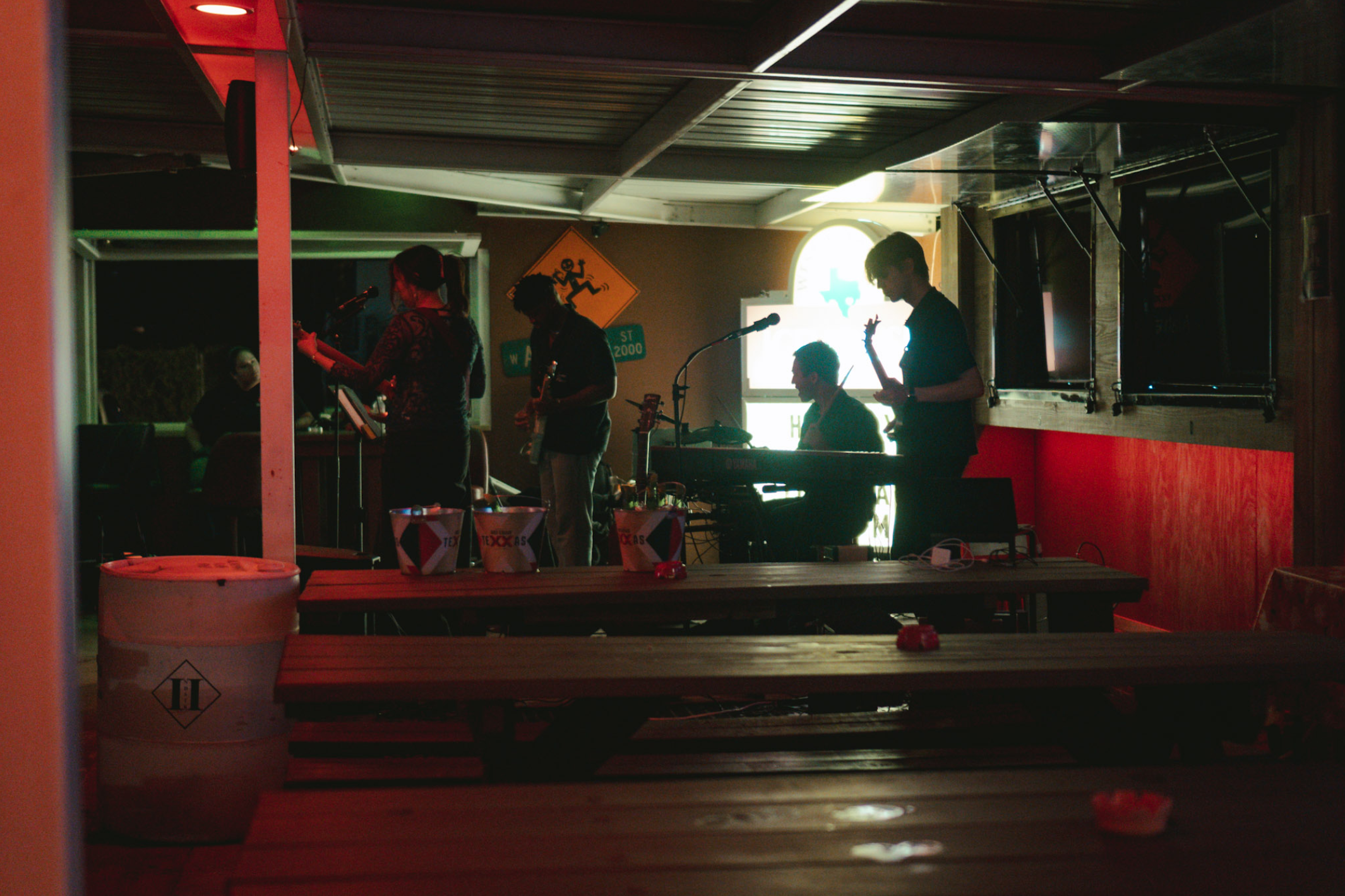 Wide shot of the venue stage